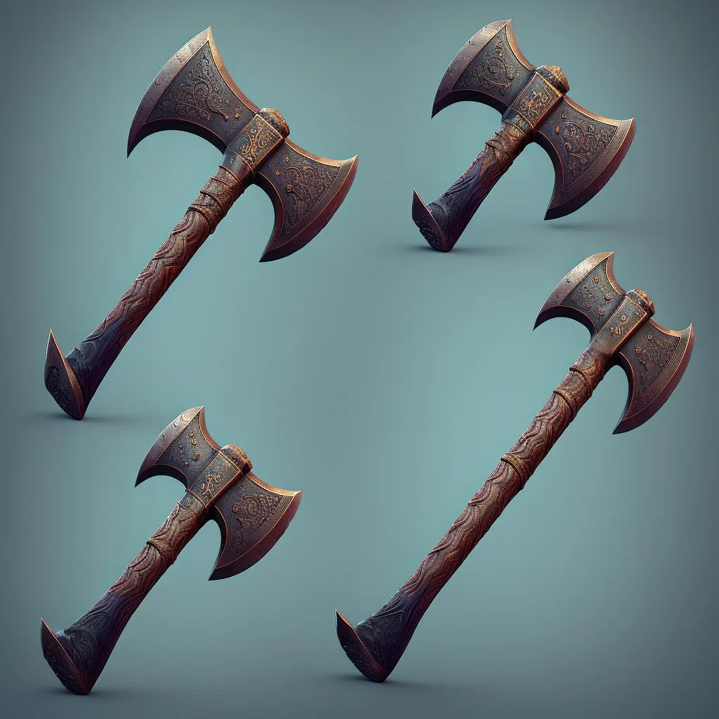 Иконка боевого топора, сгенерирована моделью Battle Axes
