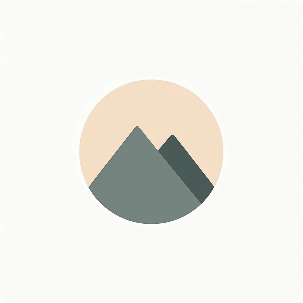 Знак с горной вершиной в круге, сгенерирован моделью Flux Dev