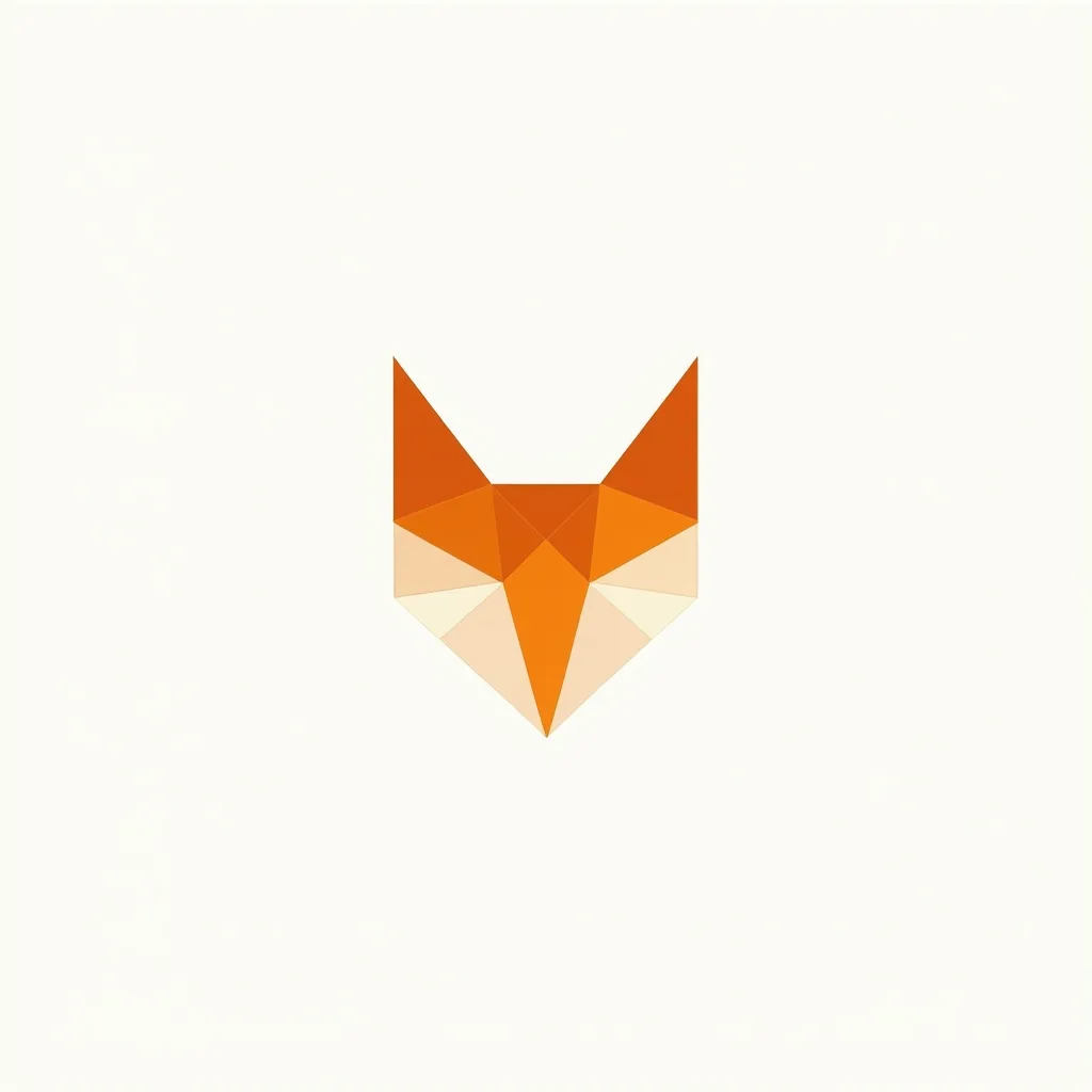 Геометрический знак с головой лисы, сгенерирован моделью Flux Dev