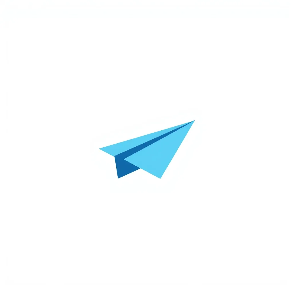 Знак с бумажным самолётиком, сгенерирован моделью Flux Schnell