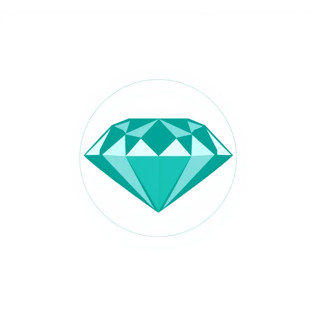 Знак с гранёным бриллиантом, сгенерирован моделью Flux Schnell